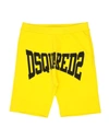 Dsquared2 Kids' Shorts & Bermuda Shorts In Yellow