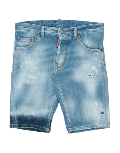 Dsquared2 Kids' Denim Shorts In Blue