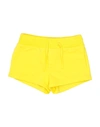 Dsquared2 Newborn Girl Shorts & Bermuda Shorts Yellow Size 3 Cotton, Elastane In Yellow