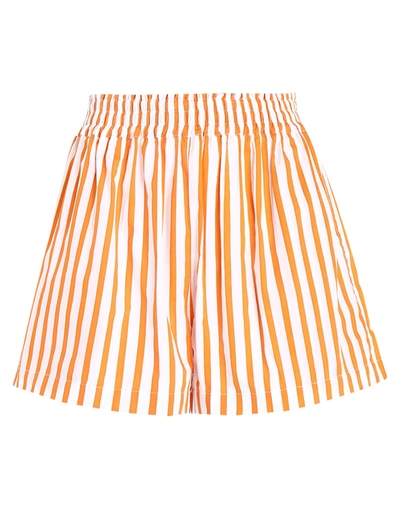 Faithfull The Brand Elva Shorts Woman Shorts & Bermuda Shorts Orange Size 4 Cotton