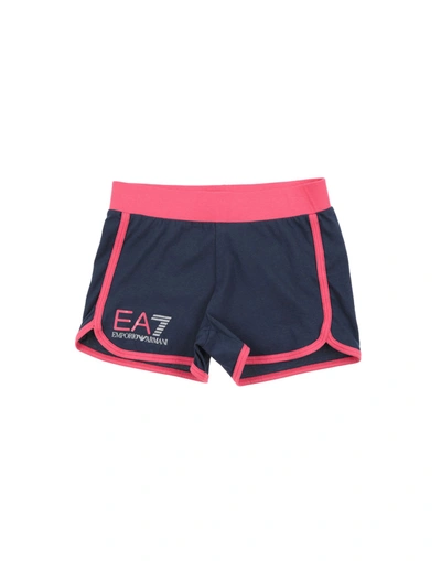 Ea7 Kids'  Toddler Girl Shorts & Bermuda Shorts Midnight Blue Size 6 Cotton