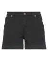 Avantgar Denim By European Culture Woman Shorts & Bermuda Shorts Black Size 28 Cotton, Polyester, El