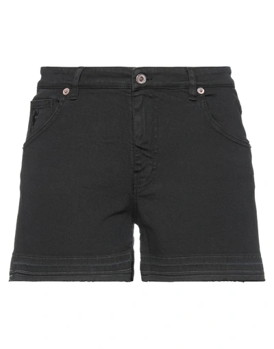 Avantgar Denim By European Culture Woman Shorts & Bermuda Shorts Black Size 28 Cotton, Polyester, El