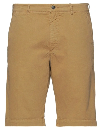 40weft Man Shorts & Bermuda Shorts Camel Size 26 Cotton In Beige