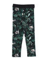 Kenzo Stretch Cotton Floral Leggings In Dark Green