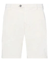 Roy Rogers Roÿ Roger's Man Shorts & Bermuda Shorts Ivory Size 32 Cotton, Elastane In White