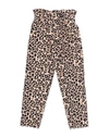 L:ú L:ú By Miss Grant Toddler Girl Pants Camel Size 4 Cotton, Elastane In Camel