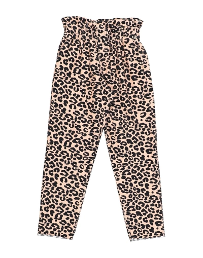 L:ú L:ú By Miss Grant Babies'  Toddler Girl Pants Camel Size 4 Cotton, Elastane