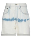People (+)  Woman Denim Shorts Blue Size 26 Cotton In Blue