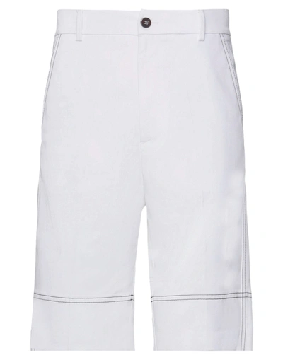 Ice Play Man Shorts & Bermuda Shorts White Size 26 Viscose, Cotton, Elastane