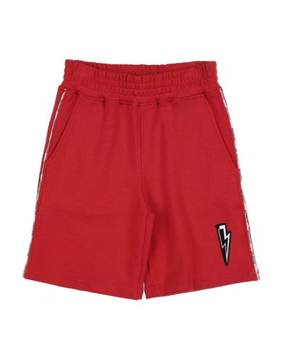 Neil Barrett Kids' Shorts & Bermuda Shorts In Red