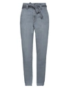 OVERLOVER OVERLOVER WOMAN PANTS GREY SIZE 27 COTTON,13682299LL 4