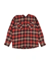 Molo Kids' Shirts In Brick Red