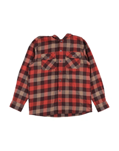 Molo Kids' Shirts In Brick Red