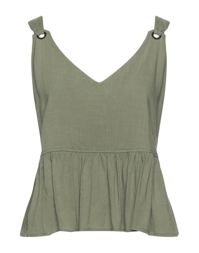 Fly Girl Tops In Military Green