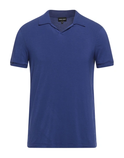 Giorgio Armani Polo Shirts In Purple