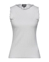 Emporio Armani Tops In Light Grey