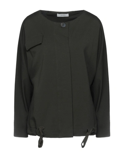 Alpha Studio Sweatshirts In Dark Green