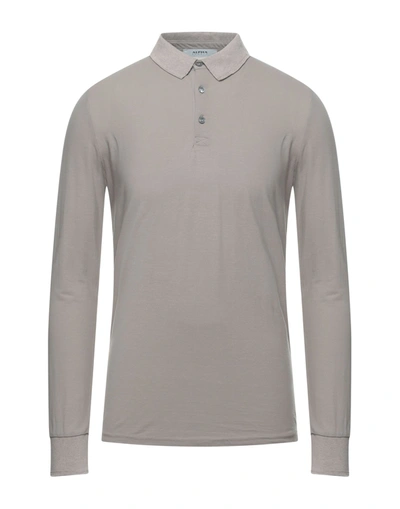 Alpha Studio Polo Shirts In Dove Grey