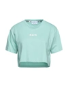 Berna Woman T-shirt Light Green Size L Cotton
