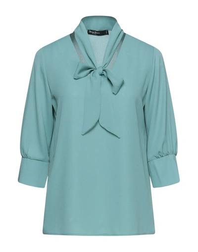 Spago Donna Blouses In Light Green