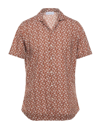 Aglini Shirts In Brown