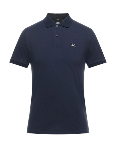 C.p. Company Chest Logo Polo Navy Colour: Navy In Blue