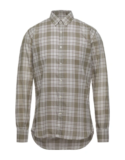 Brooksfield Shirts In Sage Green