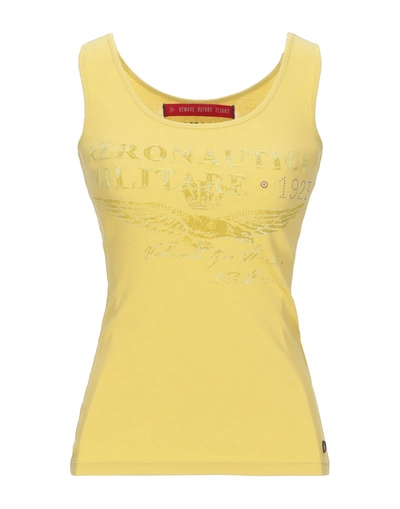 Aeronautica Militare Tank Tops In Light Yellow