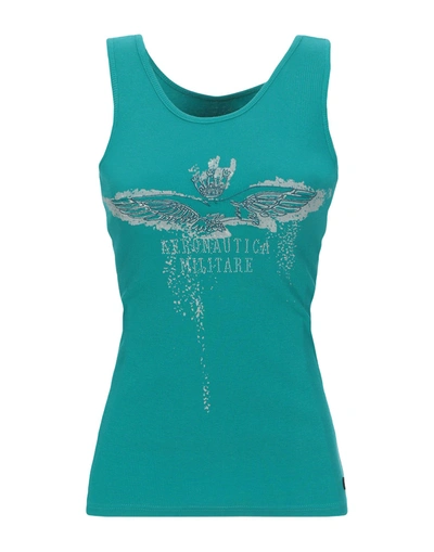 Aeronautica Militare Tank Tops In Deep Jade