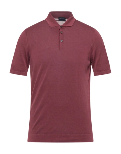 Drumohr Polo Shirts In Pink