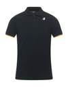 K-way Vincent Contrast Stretch Polo In Black