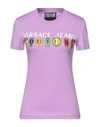 Versace Jeans Couture T-shirts In Purple