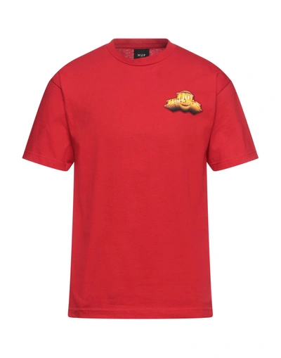 Huf T-shirts In Red
