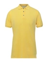 Alpha Studio Polo Shirts In Yellow