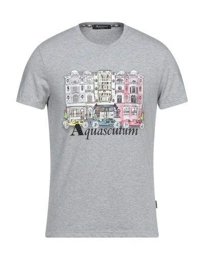 Aquascutum T-shirts Men's Gray T-shirt