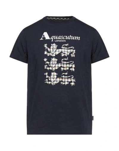 Aquascutum T-shirts In Blue