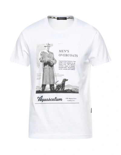 Aquascutum T-shirts In White