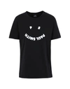 PS BY PAUL SMITH PS PAUL SMITH WOMENS PS HAPPY T-SHIRT WOMAN T-SHIRT BLACK SIZE L ORGANIC COTTON,12619576WM 7