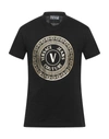 Versace Jeans Couture T-shirts In Black
