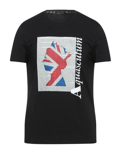 Aquascutum T-shirts In Black