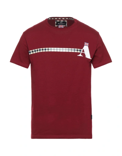 Aquascutum T-shirts Men's Bordeaux T-shirt