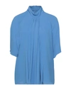 Mm6 Maison Margiela Blouses In Azure