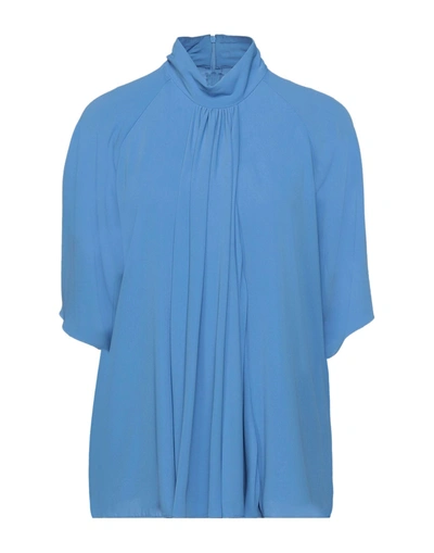 Mm6 Maison Margiela Blouses In Azure