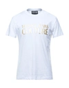Versace Jeans Couture Short Sleeve Crew Neck Cotton T-shirt In White