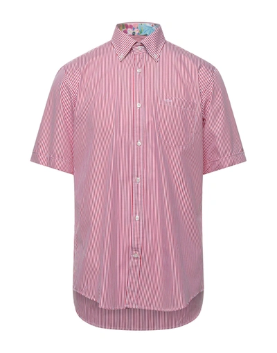 Paul & Shark Shirts In Brick Red