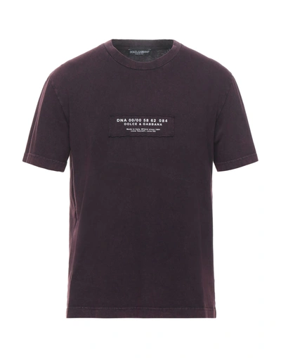 DOLCE & GABBANA DOLCE & GABBANA MAN T-SHIRT PLUM SIZE 36 COTTON,12685682AI 5