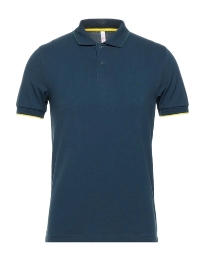 Sun 68 Polo Shirts In Blue
