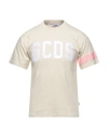 Gcds T-shirts In Beige