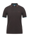 Sun 68 Polo Shirts In Brown